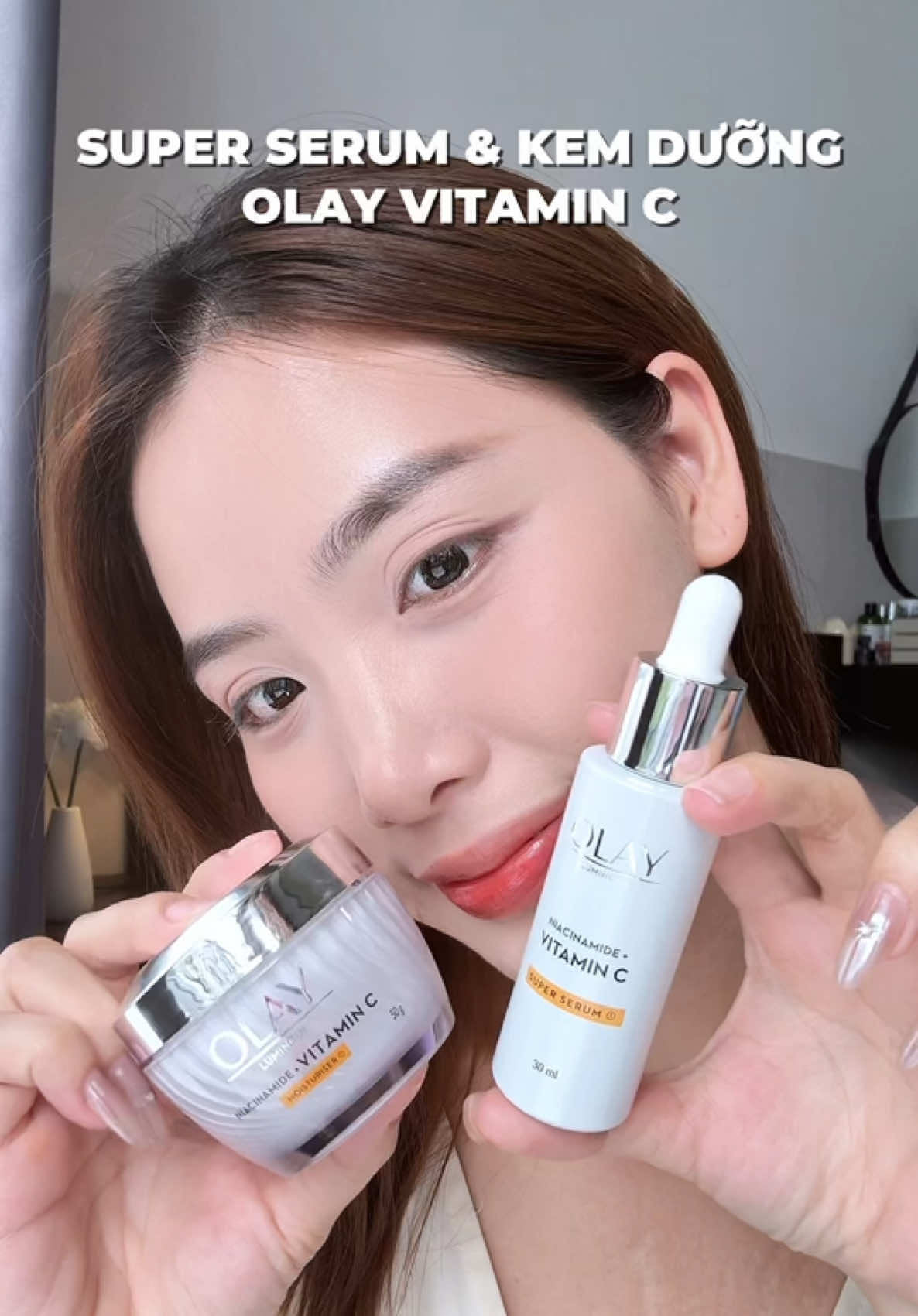Combo Vitamin C này hợp cho mùa hè lắm, ai da dầu cũng không cần lo bí da nhaa  #OLAYPartner #chamsocda #skincaretips #routineskincare #reviewlamdep #tipslamdep #goclamdep #skincare #vitaminC 