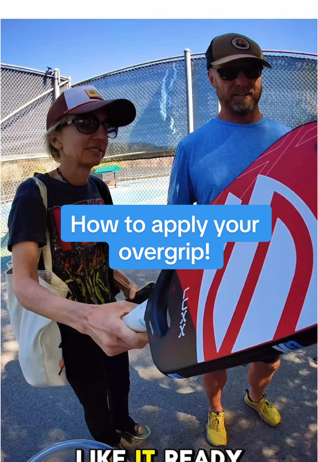Player Review: watch me apply her overgrip in 30 seconds! Super nice couple, thanks for stopping by #pickleball #pickleballgear #pickleballtips #fypシ゚viral #tiktokshop 
