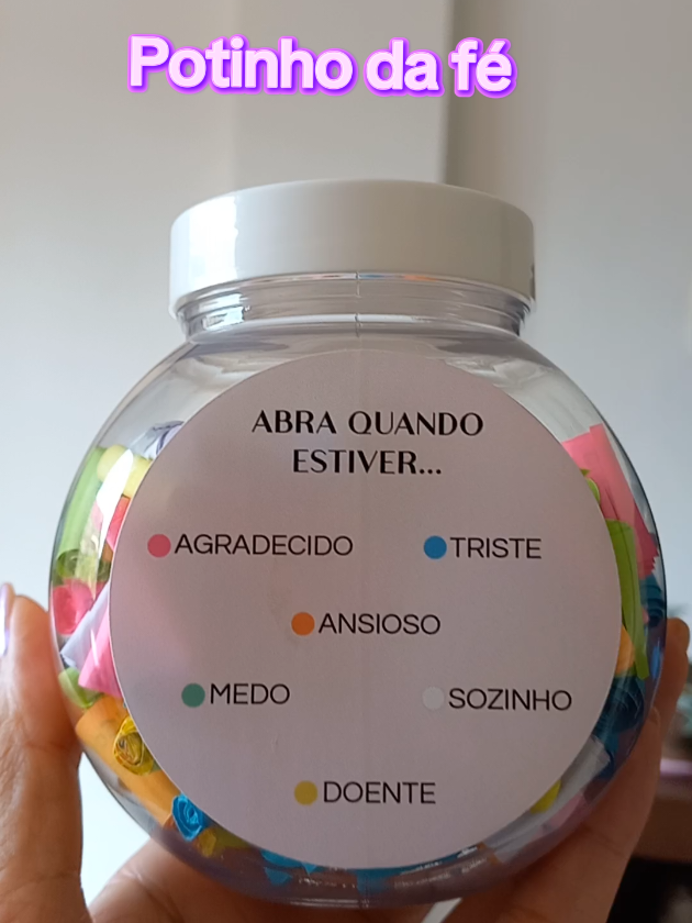 uma palavra para cada momento, aquecendo o coração.  potinho da fé!  #personalizadocomafeto #versiculosbiblicos 