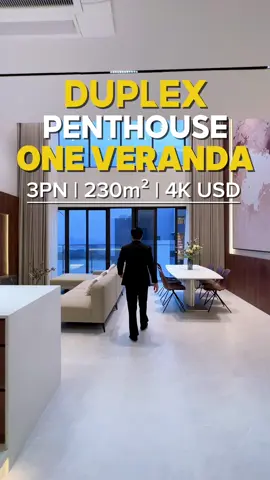 Duplex Penthouse 3PN | 230m2 | 4k USD/th | One Veranda Q2. #penthouse #canhoquan2 #canhothuduc #thuthiem #batdongsan #realestate #quocbaobđs 