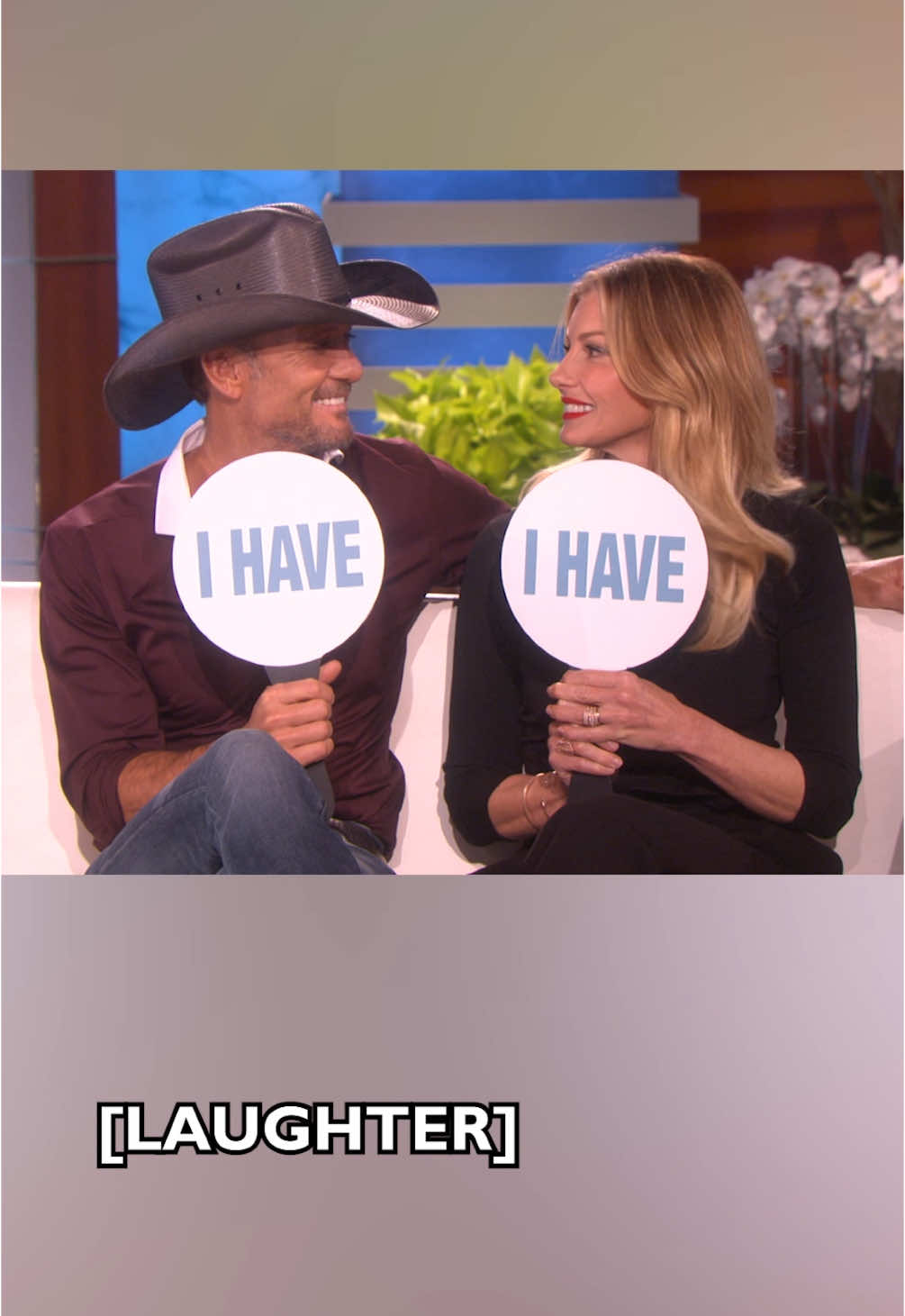 You can’t help but to love Tim McGraw and Faith Hill after watching this. #theellenshow #timmcgraw #faithhill #Flashback #game #neverhaveiever 