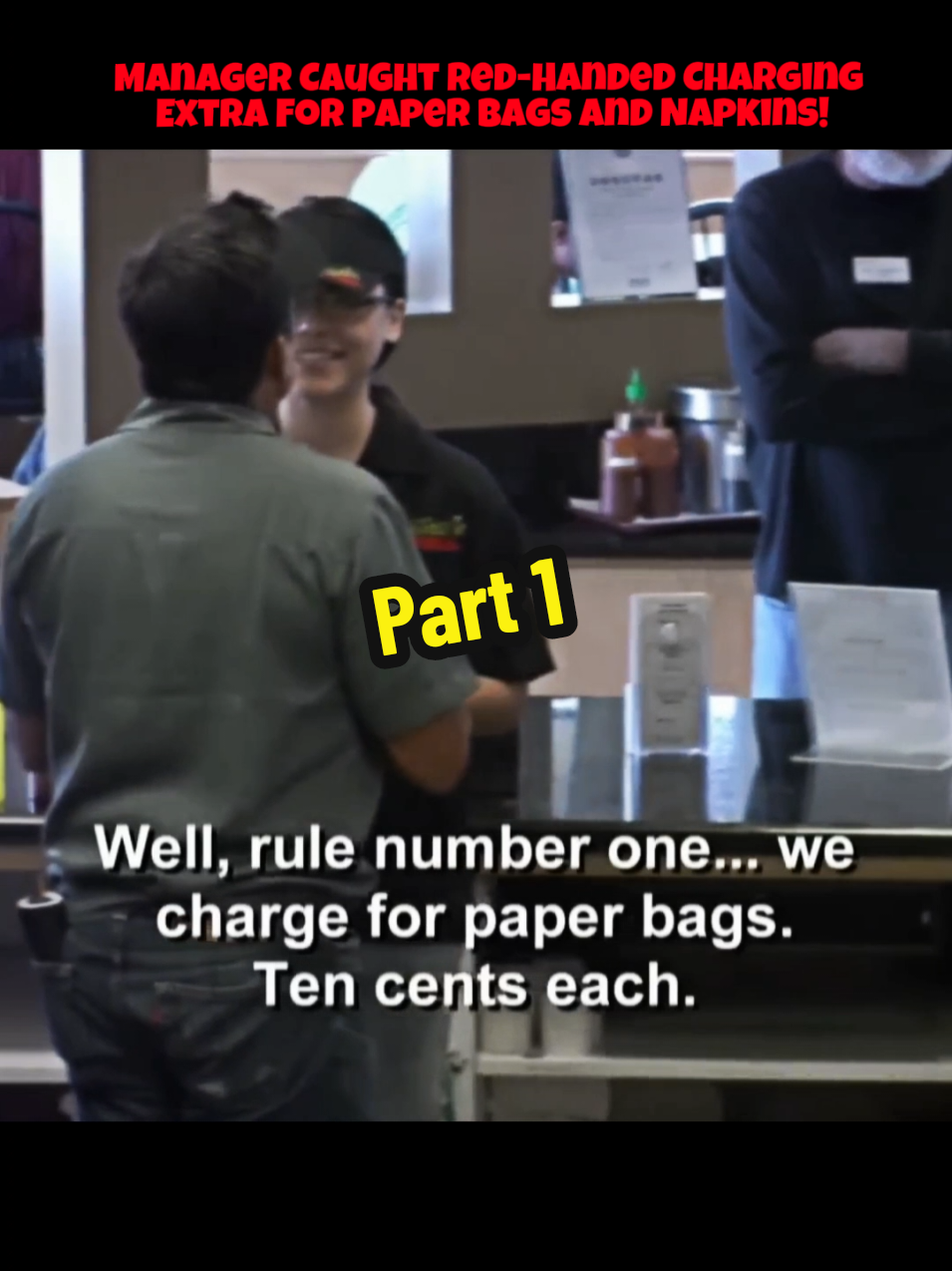 Manager Caught Red-Handed Charging Extra For Paper Bags And Napkins! #fyp #foodbusiness #restaurant #fastfood 
