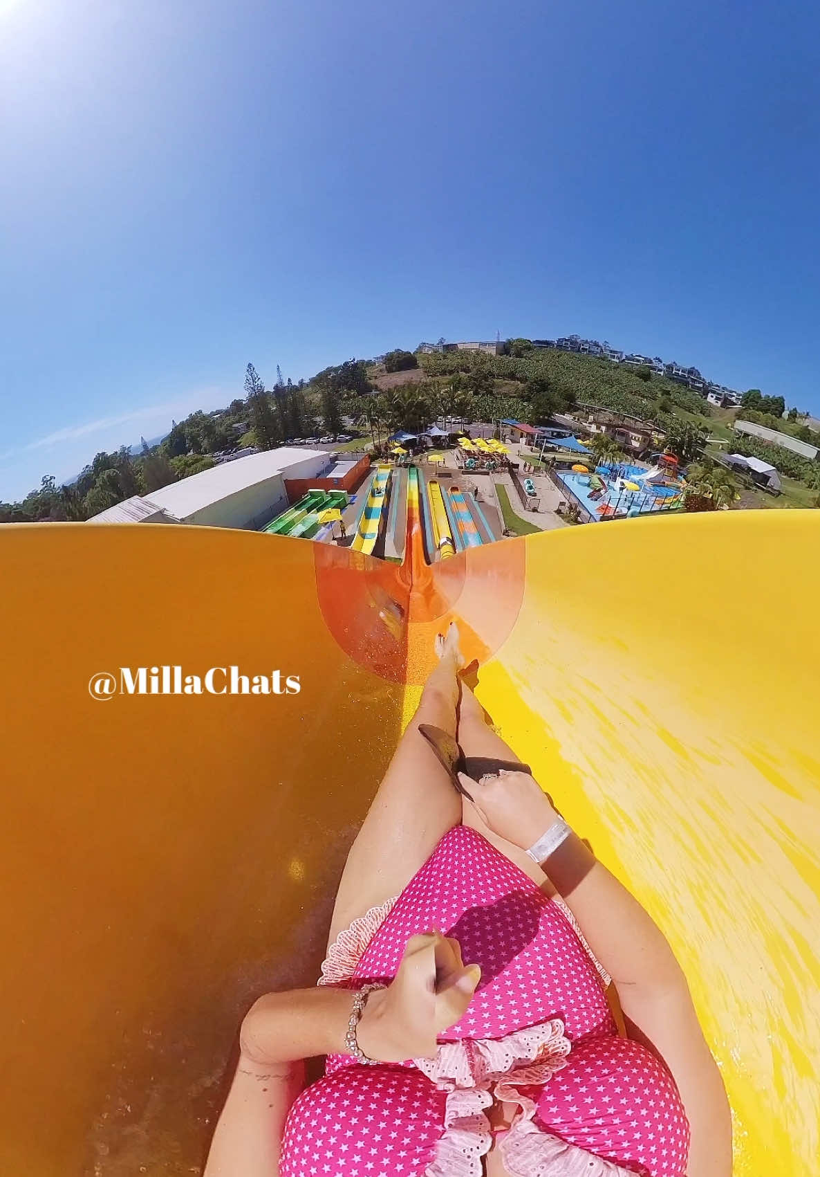 The mat was pointless 🤣 #waterslide #waterpark #aquapark #australia #thebigbanana #coffsharbour 