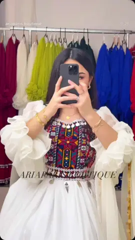 DM to order🤍 #afghandress #whitedress #eid #eidoutfit #eiddress #afghanculture #afghantradition #paris #afghanmusic #ariaparisboutique 