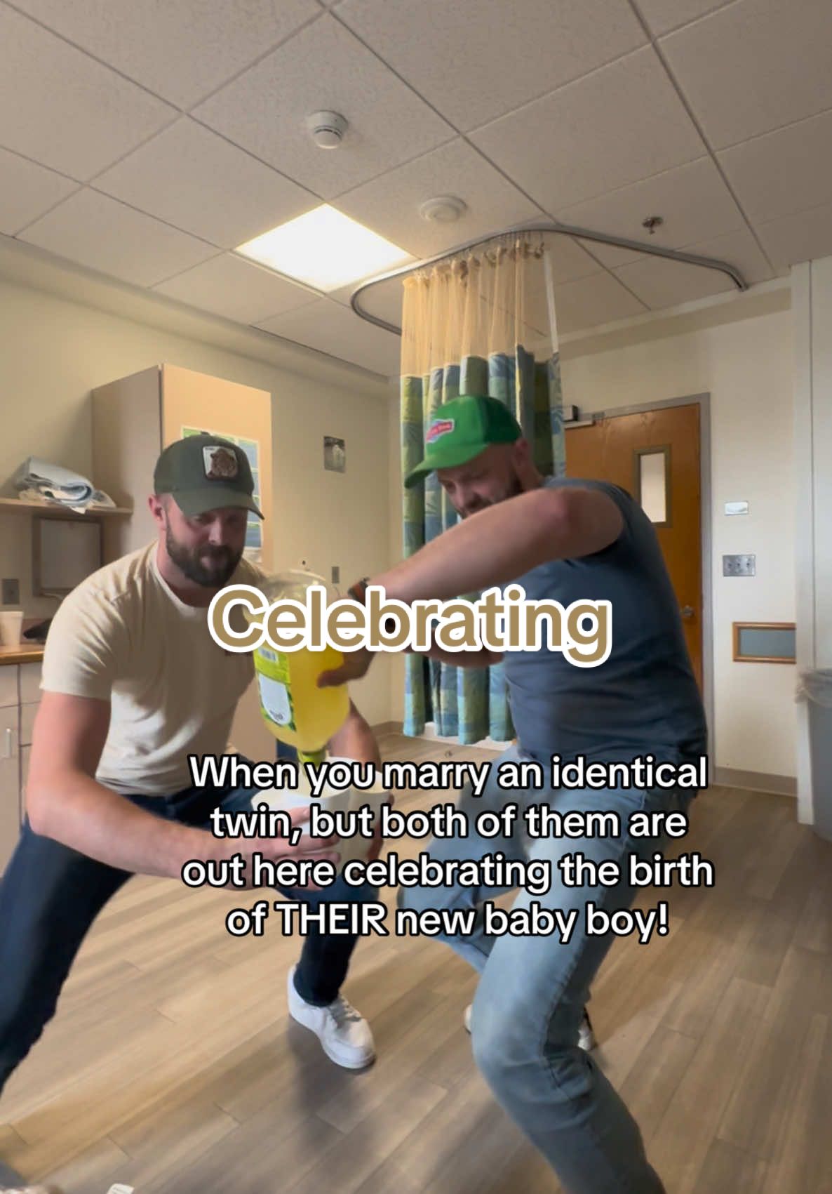 Happy Dads 🤣 Unfortunately no margs for me bc breastfeeding 🤣 #identicaltwins #fatherhood #mcaloonfamily #newbaby 