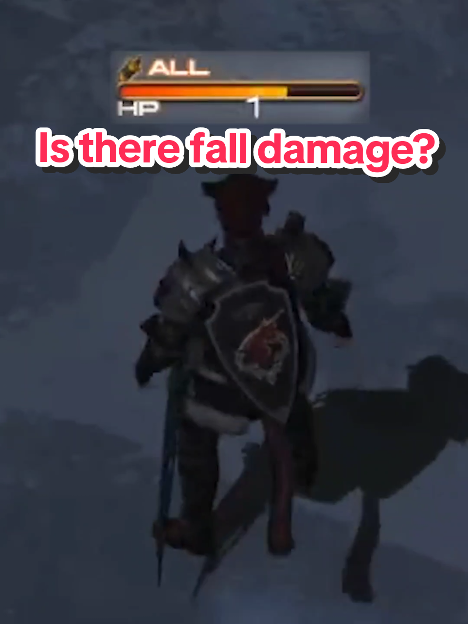 Is there fall damage? 🤣 yeah . learned the hard way not to jump off cliffs when in an area with monsters. Got clapped immediately 😳 #Minecraft #ff14 #finalfantasy #final #falldamage #meme 