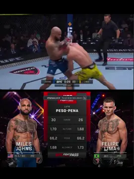 FELIPE LIMA X MILES JOHNS Primeiro round #UFC #mmafighter #cc #ufcbrasil #ufcfight #gunnarnelson #juijitsu  #luta #ufcfightpass #fyp #lima #milesjohns #johns