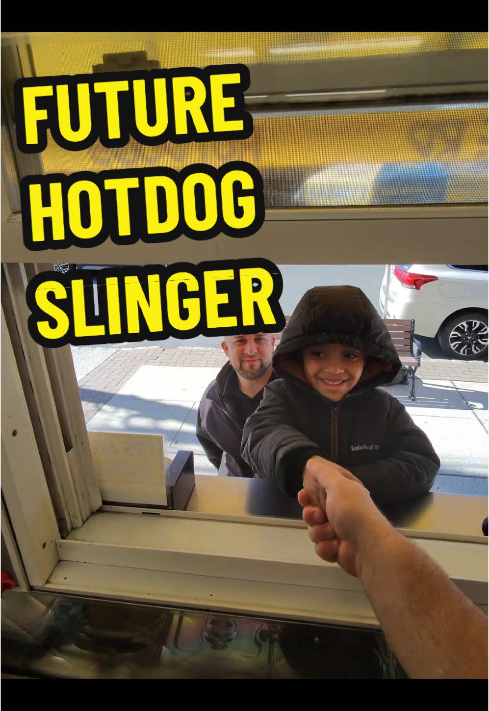 A Free Hotdog for a Future Hotdog Slinger! 🚐🌭 This adorable father-son duo take a break from their day to enjoy a hotdog—courtesy of Devil Dogs! 🌭 The little boy, who dreams of becoming a hotdog slinger just like his dad, gets a special surprise when Tony hands him his hotdog for FREE, thanks to generous TikTok donations!    This video is a testament to the power of community, family, and chasing your dreams—one hotdog at a time. Don’t miss the little guy’s priceless reaction when he realizes his hotdog is on the house!   Huge thanks to Tony and the TikTok community for making this moment possible. ❤️ If you love feel-good stories and delicious food, hit that like button, share, and follow for more wholesome content!   #HotdogDreams  #TikTokMadeMeDoIt #FoodTruckLife #FatherAndSon #WholesomeVibes #sabrett #sabretthd 