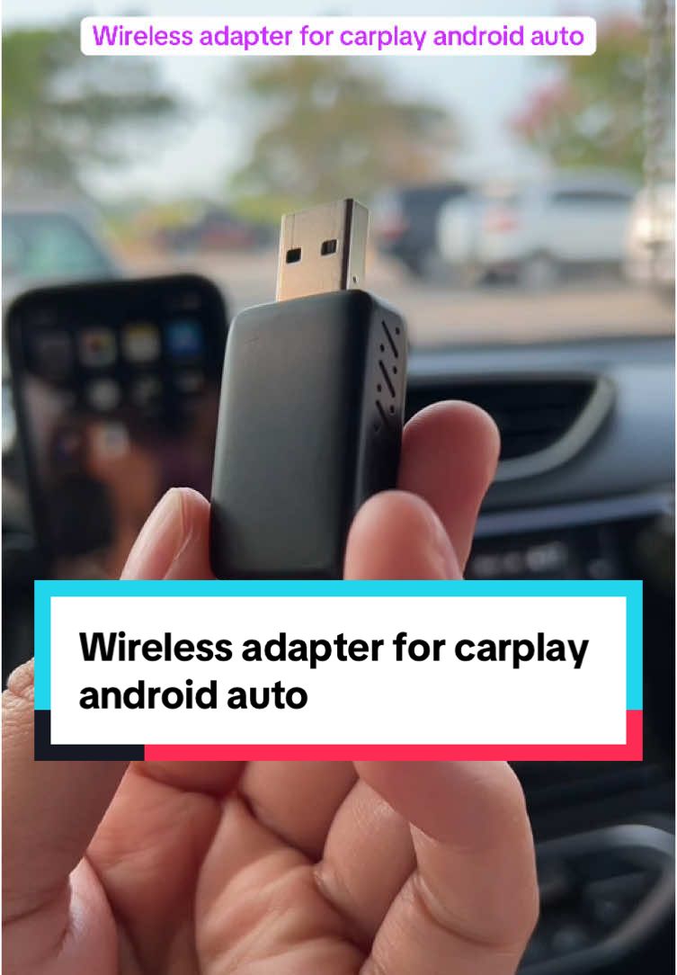 Wireless adapter for carplay android auto #wirelesscarplay #carplay #androidauto 