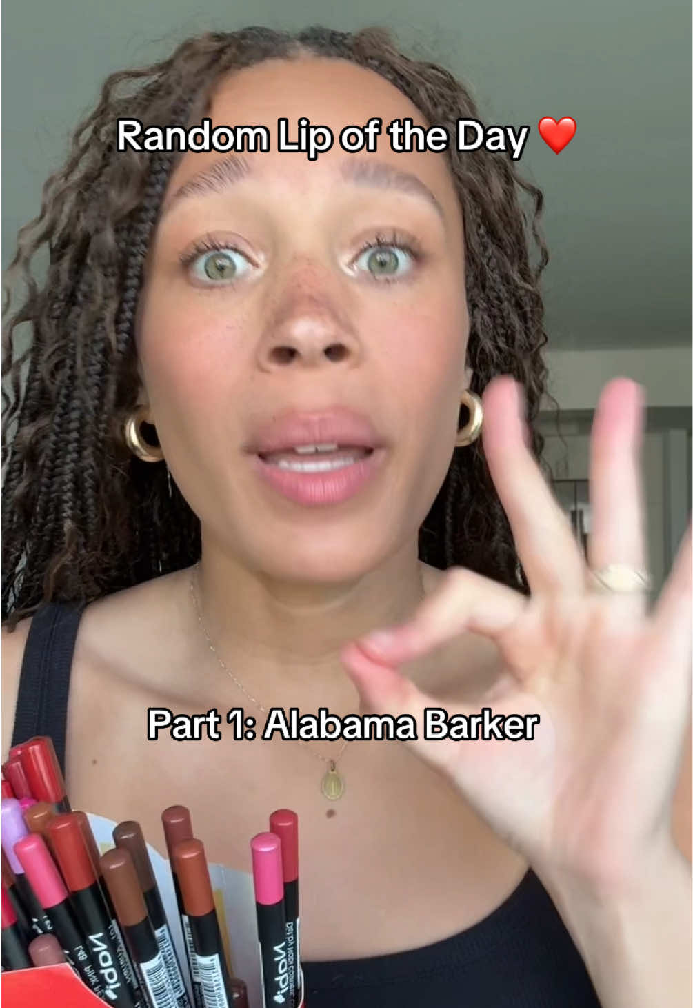 I wonder how many tries this is going to take😅 @Alabama barker #makeup #randomlipcombo 