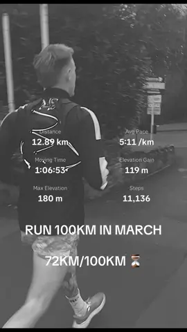 RUN 100KM IN MARCH 5:30AM start today ☀️🌅✅ #Running #training #runner #fyp #runtok #abcxyz #motivation #like #100k #Fitness #follow #2025 #runnerstiktok #goals #gymmotivation #gym