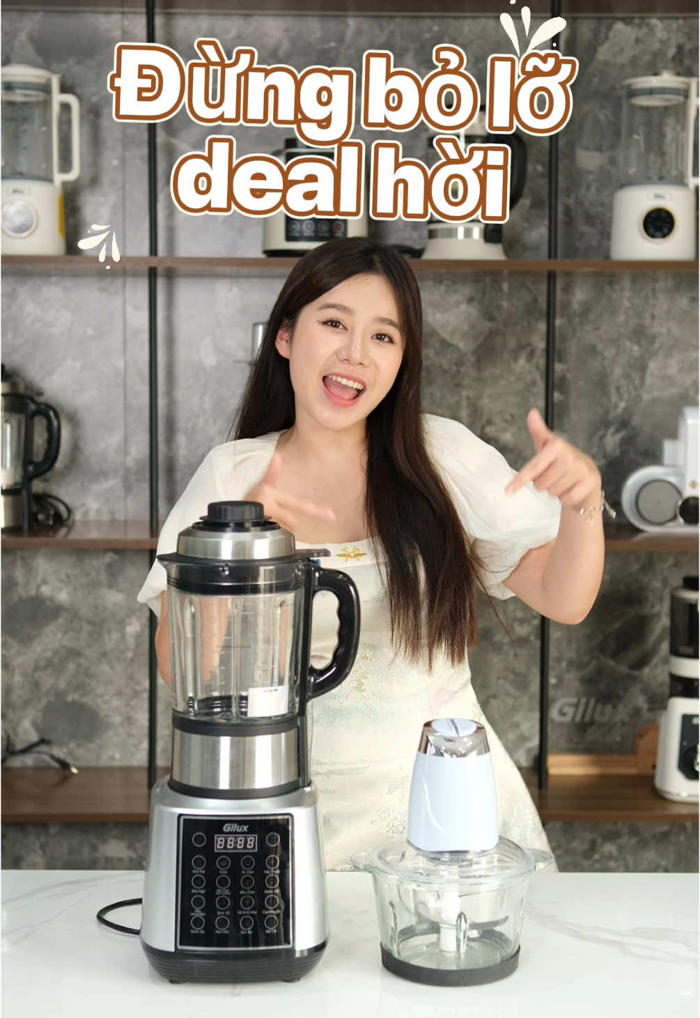 Deal giới hạn máy làm sữa hạt GLX99 Pro tặng máy xay thịt GX29 !
