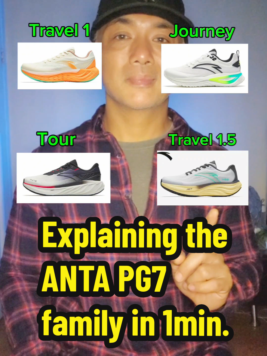 Explaining Anta PG7 family in 1min. #Running #anta #antarunning #antapg7 #antapg7travel #antapg7pro #antapg71.5 #antapg7float #antapg7journey #antapg7tour #pg7 
