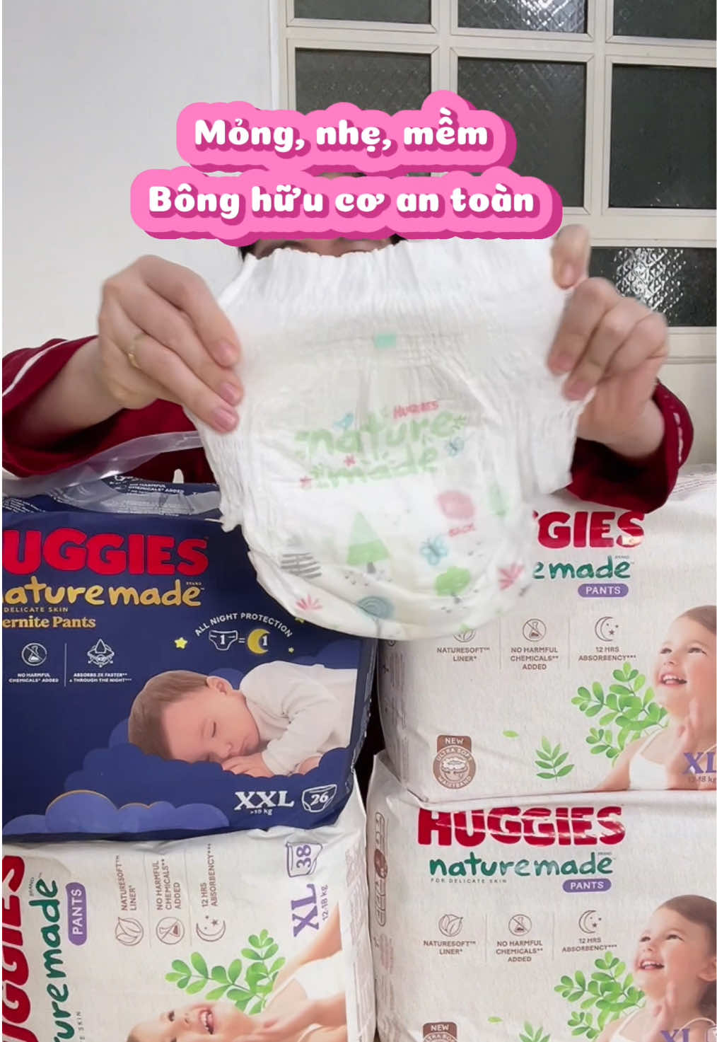 Bỉm Huggies Nature Made đang hot rần rần đây các bà #reviewmevabe #mebimbinhdan #reviewbimsua 