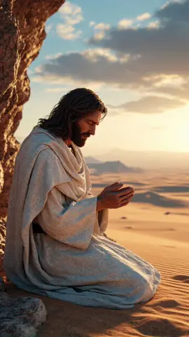 Jesus in desert #praying #trials #son #god 