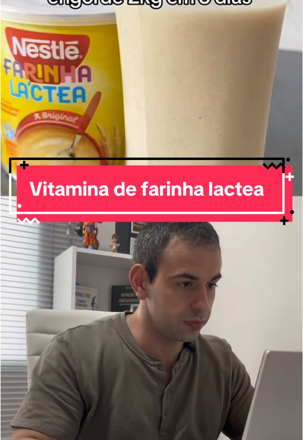 Vitamina de farinha láctea para ganhar 2kgs em 5 dias? Essa eu vou destravar pra vocês!  Quer ganhar massa muscular e subir seu peso? Clica no link da bio e vem pra consultoria  #dieta #bulking #ganhodemassamuscular #hipertrofia 