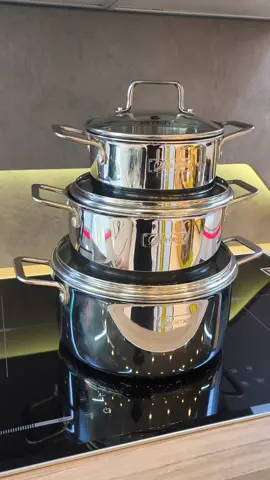 Bộ nồi 3 món Elmich.Bóng sáng.3 lớp đáy dập đúc nguyên khối.Đun được bếp từ.#nồi #elmich #xuhuong 