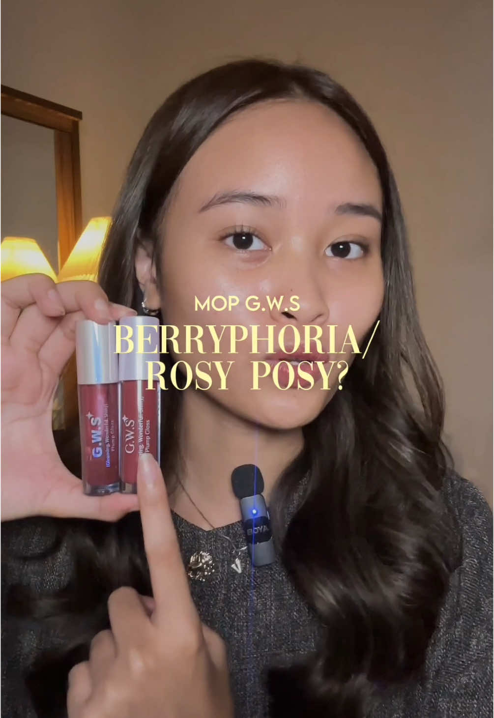 ada yg lagi galau ga pilih mop gws berryphoria atau rosy posy?  repost td musiknya kekencengan🙏🏻 #mop #lipgloss #gwsberryphoria #gwsrosyposy 