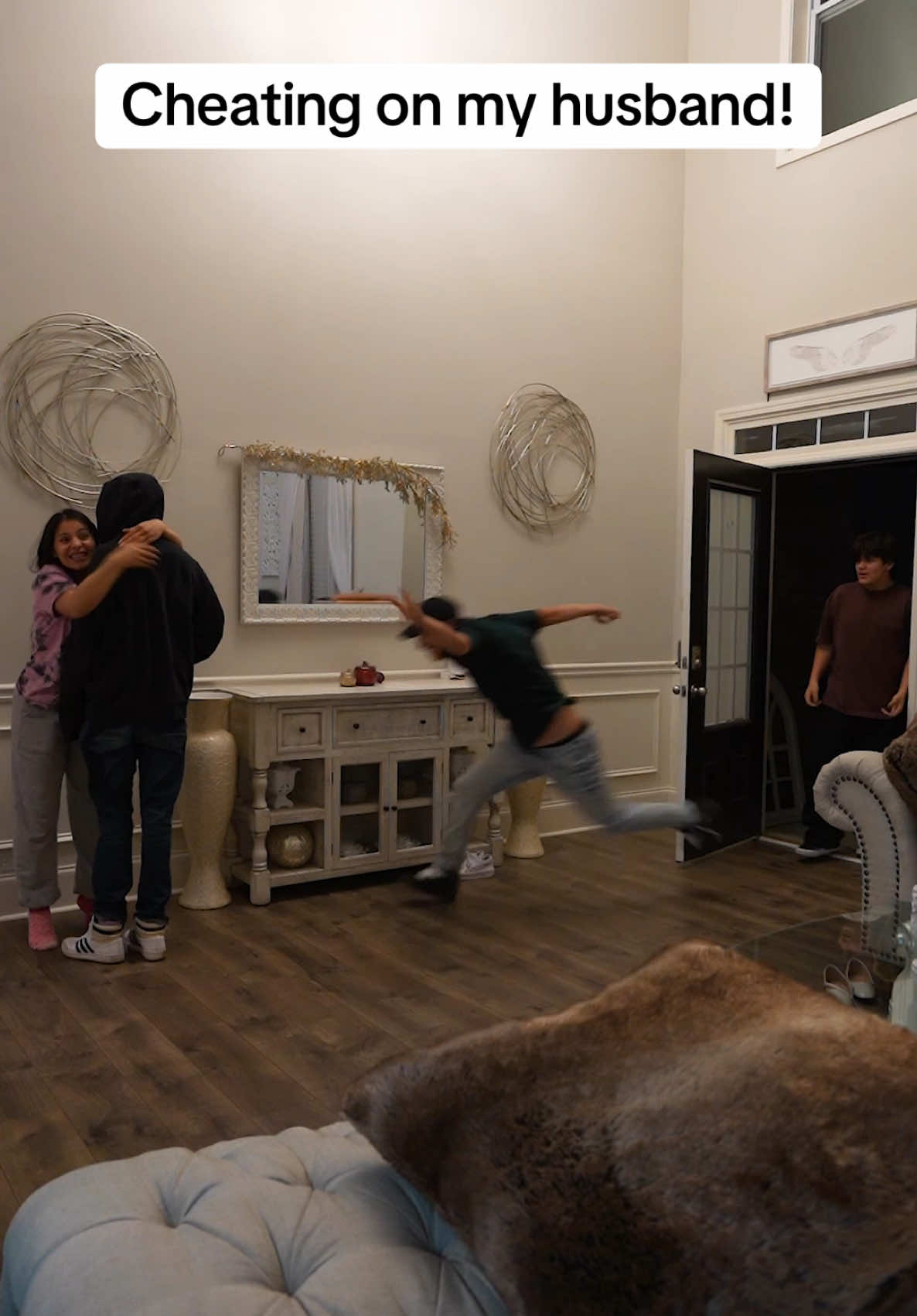 I didn’t know he could RUN that fast! 👀 #fypシ゚viral #fyp #funnytiktok #Relationship #couplecomedy #funnyvideo 