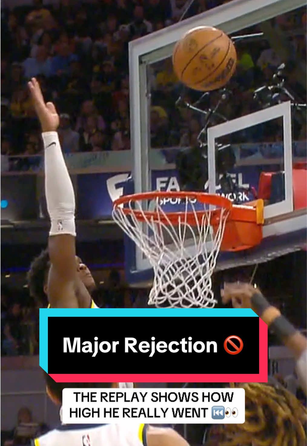 What a rejection 😎🚫 #NBA #Basketball #Ball #Pacers #Blocked 