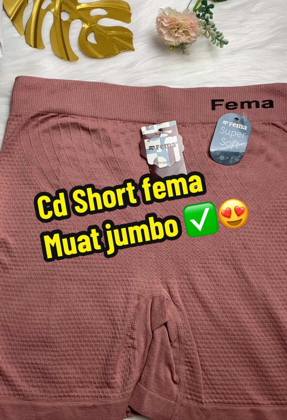 Celana short leging fema muat jumbo nyamannn.... harga promo ✅😍 #fema #celanadalamkatun #cdmurah #dalaman #dalamanwanita 