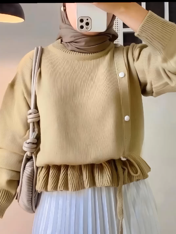 PROMO!! Jenny Blouse Atasan Wanita  Polos Kancing Pinggir Rajut Premium Korean Style  #fyp #fashion #viral #xyzabc 