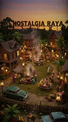 Step into NOSTALGIA RAYA — where tradition, warmth, and the golden glow of kampung life come alive. 🌙✨ From vintage cars with headlights on to lemang roasting under coconut trees, this Raya scene captures the rustic magic of the 1960s — complete with carved wooden houses, flickering pelita, and the sound of laughter echoing through the evening air. A celebration of heritage, harmony, and heartfelt memories. This is how Raya used to feel — and still does, in our hearts. 💛 #NostalgiaRaya #HariRayaAidilfitri #KampungStyle #MiniatureWorld #RayaVibes #RayaTradisi #RayaMood #RayaKampung #LemangRaya #Raya2025 #RayaThrowback #RayaCreative #RusticRaya #VintageRaya #MalaysiaRaya #fyp #fypviralシ #aivideos #miniaturevideo 