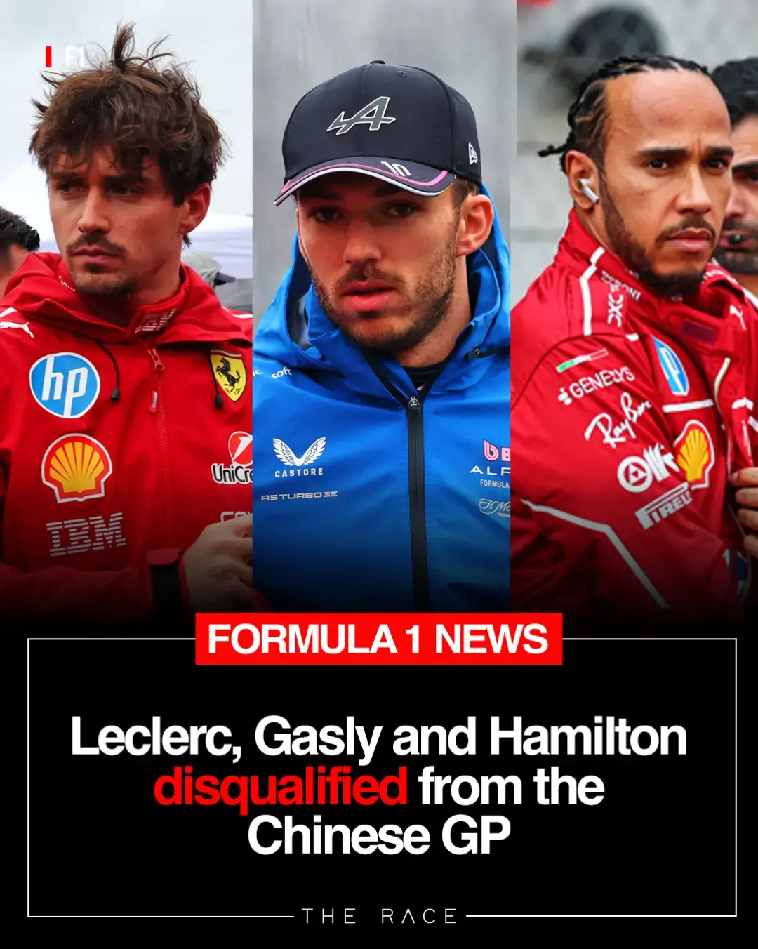Leclerc, Gasly and Hamilton have all been disqualified from the Chinese GP. Leclerc and Gasly’s car were both underweight with “no mitigating circumstances” and Hamilton has been disqualified due to excessive plank wear. Both teams admitted to “genuine error” in all cases. #F1 #Formula1 #ChineseGP 