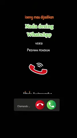 iseng dijadikan nada dering whatsapp versi preman pensiun #whatsapp #nada #nadadering #songviral #song #premanpensiun #top #tukangojek 