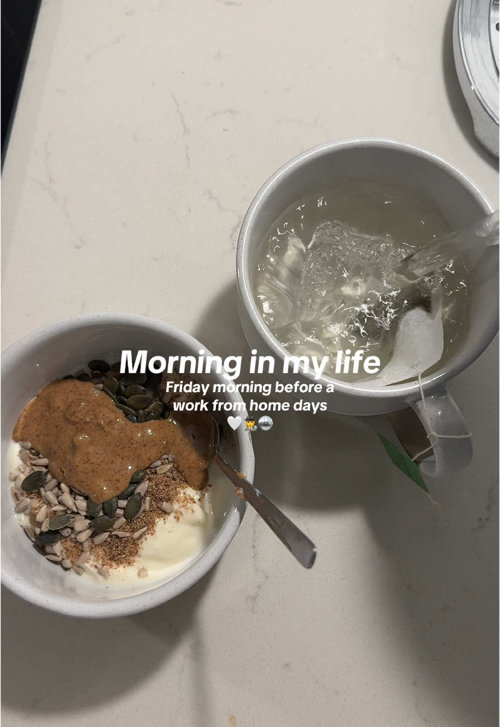 Sticking with the early mornings even on a work from home day 🤍🕵️🪩 #morningroutine #morninginmylife #wfh #minivlog #morningvlog 