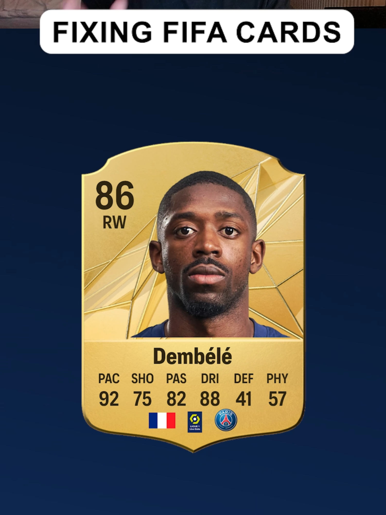 Fixing Ousmane Dembele's Fifa Card #fc25 #fifa #championsleague