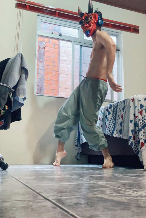 Improvisação com a Máscara #mascara #masker #mask #shinigami 