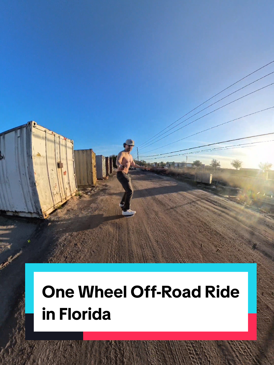 Defying gravity at Big Sand Lake 🌊 #FloridaVibes | Onewheel sunset cruise hitting these glass-like waters 🌅 and then some off-road near containers at a construction site. Watch till the end for the end and drop a 🔥 if you want more Florida onewheel adventures! #OnewheelNation #BigSandLake #FloridaLife #SunsetRide #onewheel #offroad 