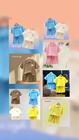 Children's Clothing Summer New Polo Shirt Two Piece Set 1-12 Years Old Casual Set with Label Printing! 