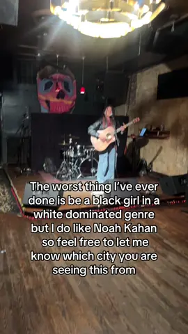 SUPPORT BLACK FOLK ARTISTS!! We exist too ♥️♥️♥️noah kahan is sick I love him this is his song <3 What city are you seeing this from!!? Lmk so I can come sing there #phoebebridgers #smallartist #khatumu #lizzymcalpine #pheobebridgers #lucydacus #julienbaker #boygenius #mediumbuild #pharbz #newmusic #unreleased #originalsong #alternative #folkpop 