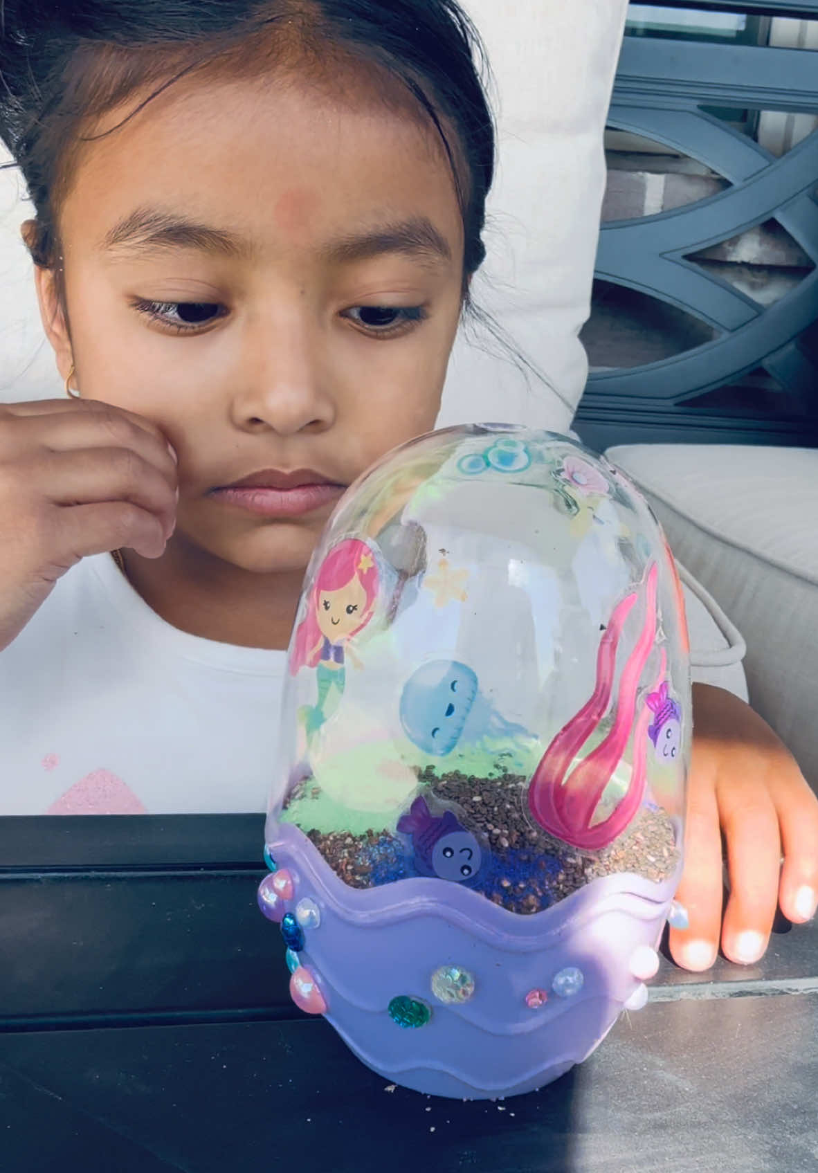 Mini Garden by Krisha ❤️ #mermaid #kid #plants #fyp #krisha #creativity #fun #minigarden #garden #foryoupage 