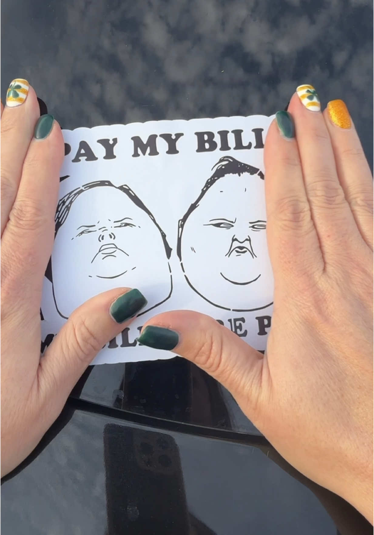 I pay my bills, my bills are paid #1000lbsisters #funnyvideos #mybillsarepaid #amyandtammy #slatonsisters #tlc #funnystickers #tiktokshop #cardecor #cardecal #cardecalstickers #cardecals #vocalstims #trybeingmysizeamy 