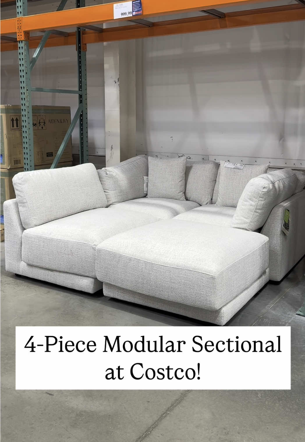 4-Piece Modular Sectional at Costco! #costco_empties #costco #costcofinds #sectional #modularsofa #sectionalsofa #fyp #foryou #foryoupage 