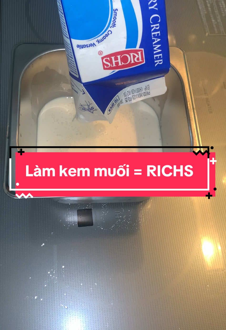 Làm kem muối bằng Richs lùn. #kemmuoi #richs #caphemuoi #maydanhtrung #sokany #maydanhtrungcamtay #maydanhtrungcamtaymini #xuhuong #caphe #caphemangdi 