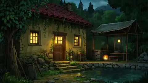 A Cozy Cabin Escape Where Rain, Snowfall, and Fireplace Sounds Create Pure Magic 🌧️❄️🏡. #cozycabin #relaxation #relax 