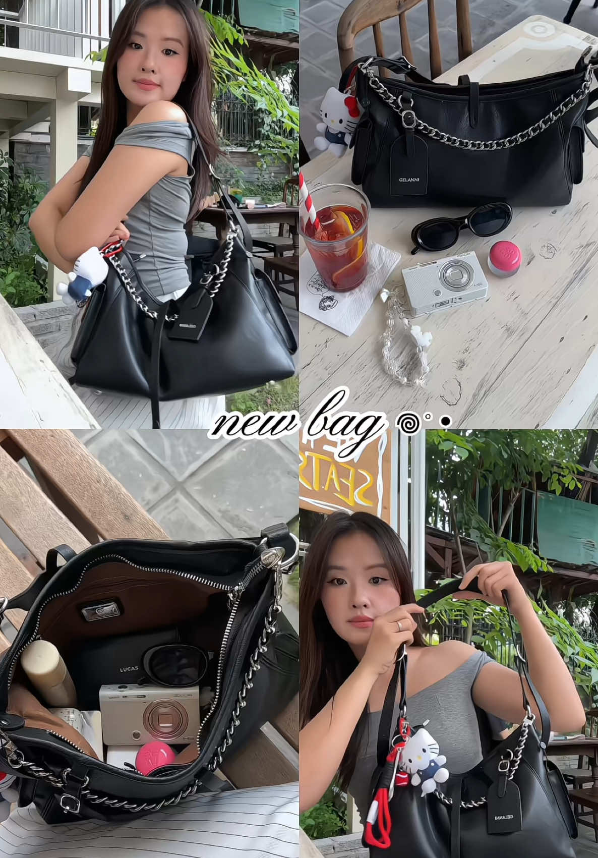 Trả lời @𝐂𝐚́𝐦 ✨ em túi mang đi du lịch, cafe đúng xink đựng đc nhiều đồ nữa ✨📸 #bags #tuixach #tuixachnu #mixandmatch #outfit 