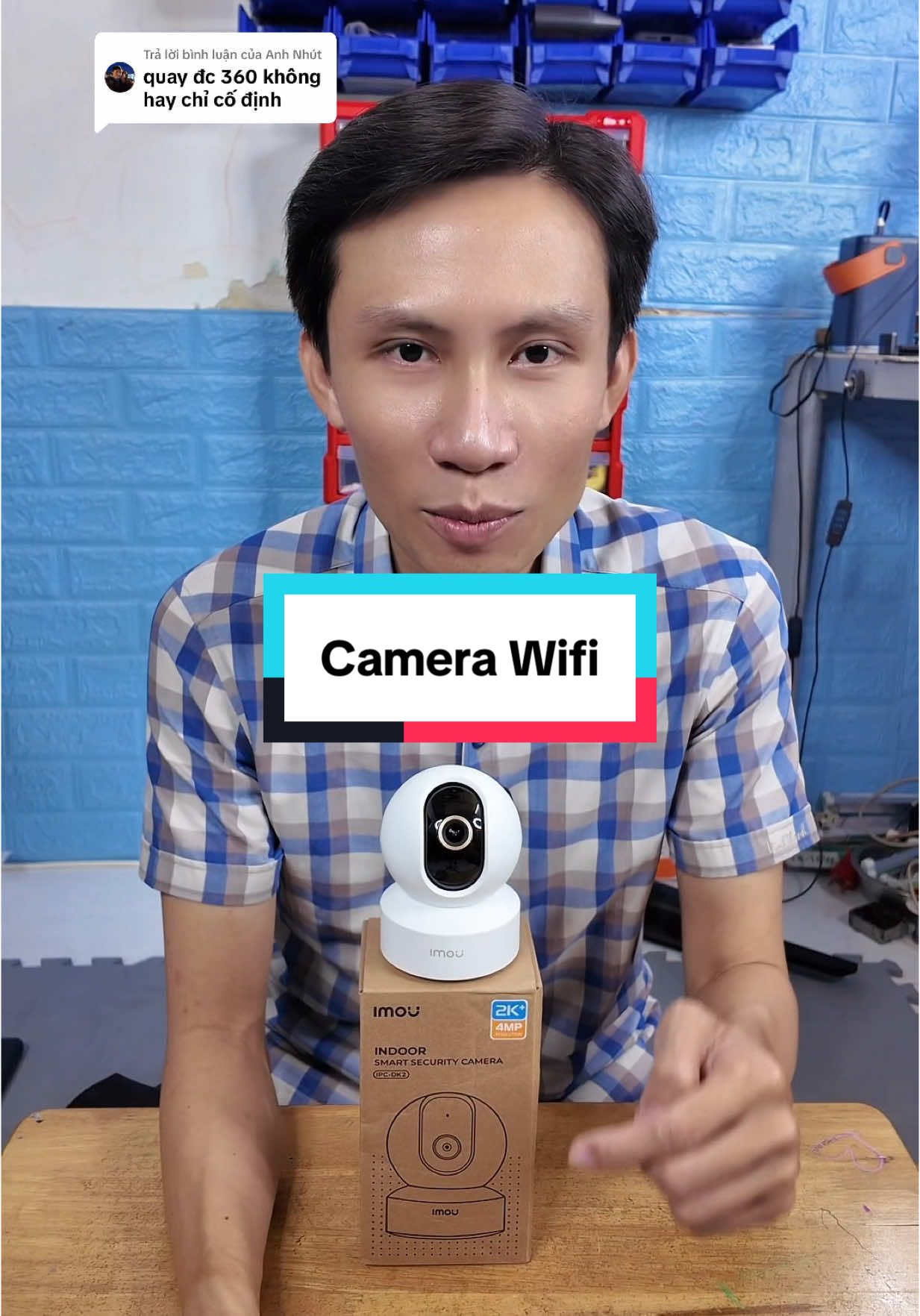 Trả lời @Anh Nhút camera xoay 360 độ đây ạ, có chức năng theo dõi và độ phân giải 2k luôn ạ#LearnOnTikTok #muataitiktokshop #camerawifi #anhthichdien 