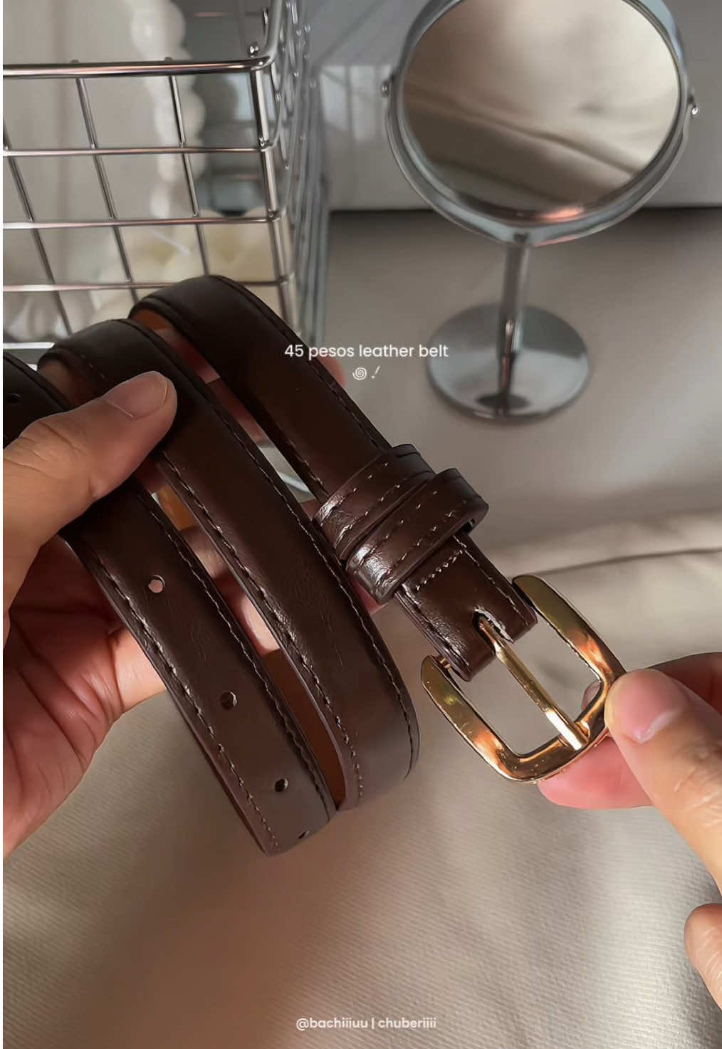 affordable belt to elevate your look!✨ #belt #leatherbelt #leather #brownbelt #OOTD #buckle #basicfit #tiktokfinds #fashion #fyppp #trending #viral 
