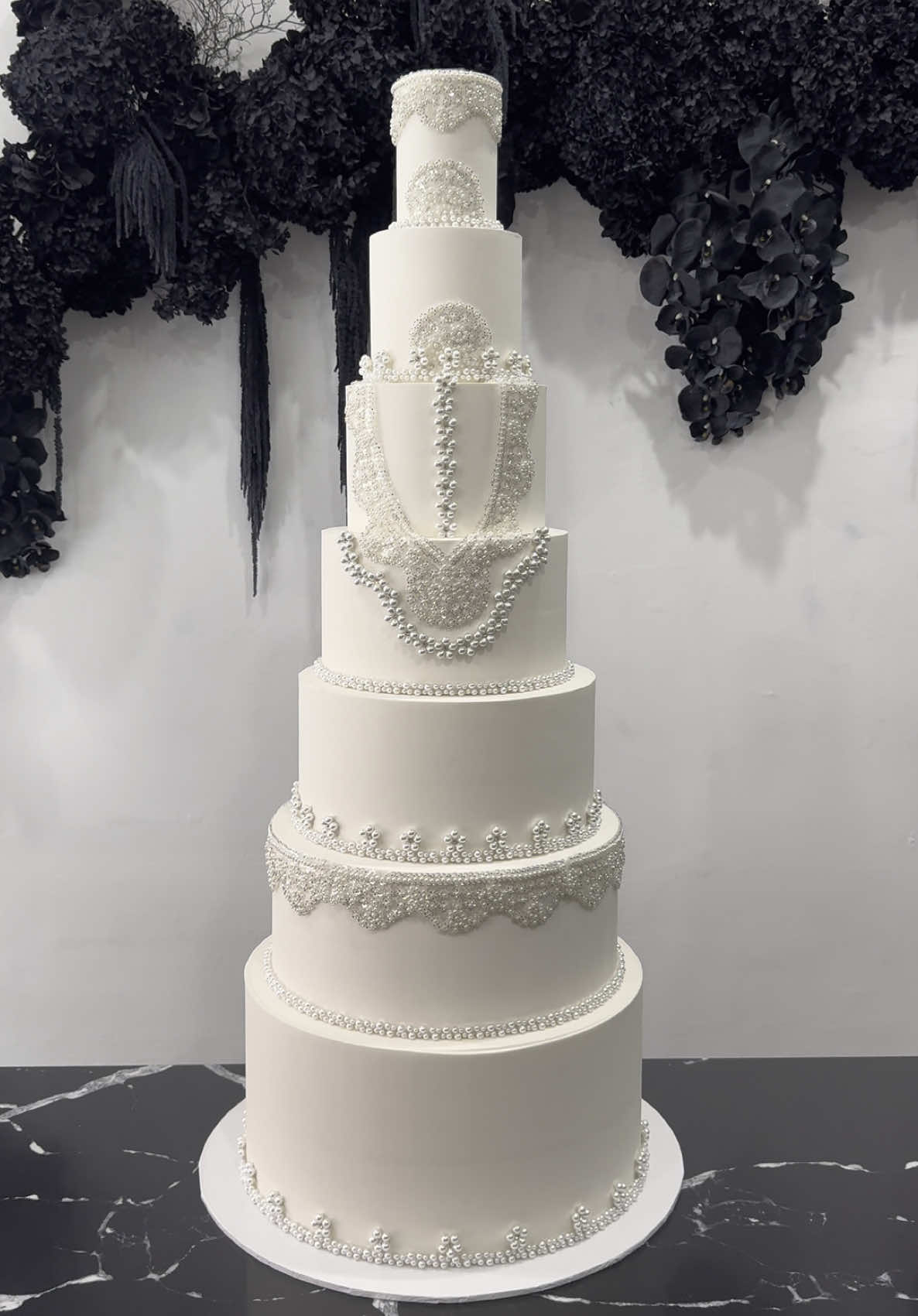Beaded Couture Wedding Cakes ~ Cakes By Adam  #cakedecorating #cakesbyadam #cakedecorator #sydneycakes #weddingtiktok #weddingcake #beadedcake #weddingday 