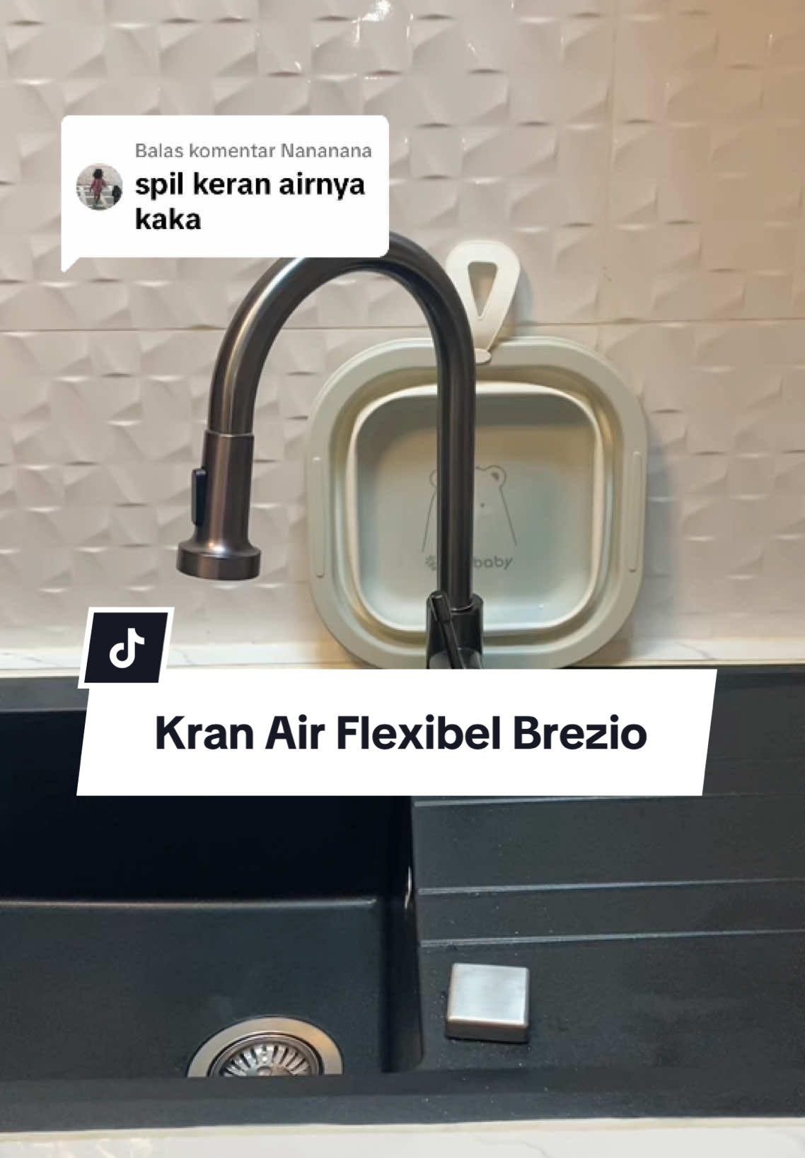 Membalas @Nananana beli online selain lebih murce , fitur semprotan air nya ada 3 mode, duh aq nya jadi nyesal lagi🙇🏼 #kransink #kransinkflexible #brezio #keranbrezio #dapuraesthetic #sinkgranit 