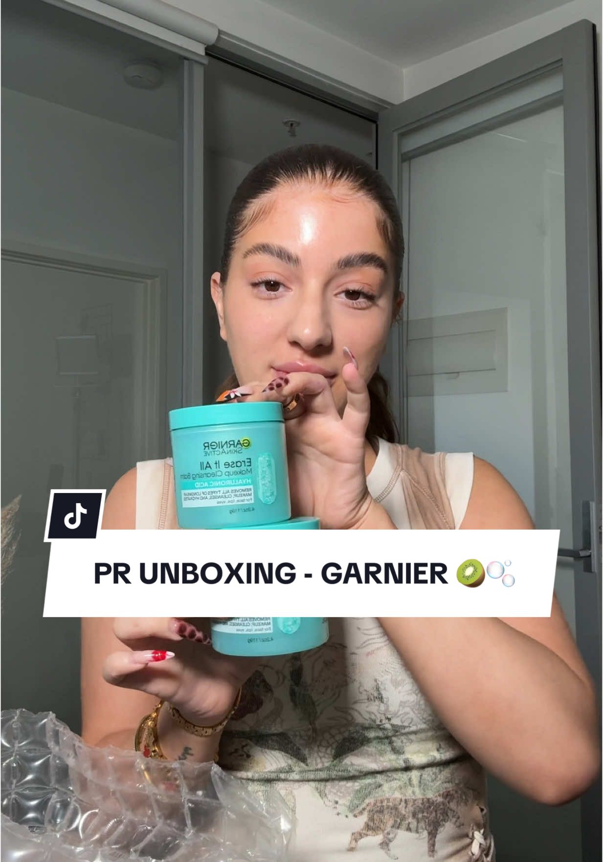 Replying to @Char thankyouuu 🥹🤍 @GarnierUSA I’m stocked for the next 6 months 🫶🏻 #skincare #haircare #makeuphaul #micellarwater #skincarehacks #prunboxing 