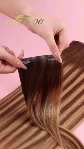 GOOGOO SEAMLESS CLIP IN HAIR EXTENSIONS  🪞Suitable for people with little hair to wear. #googoohairuk #googoohair #googoohairextensions #humanhairextensions #hairstyle #seamlessclipinhairextensions #springtok 