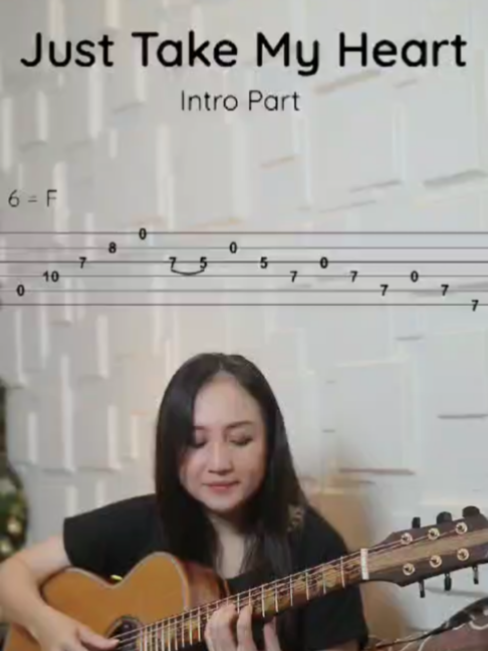 Just Take My Heart ~  Mr.BIG ~ Intro Part 🎸 #justtakemyheart #paulgilbert #mrbig #fingerstyle #femaleguitarist 