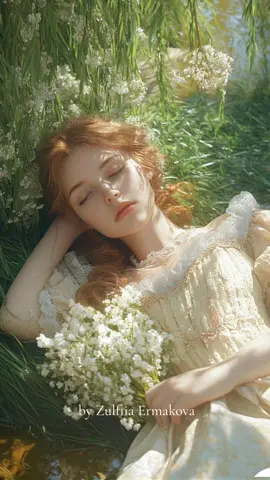 Sweet dreams on a grass ☘️☘️☘️@Kling AI #klingaicpp #ai #fantasy #zulfiiaermakova 
