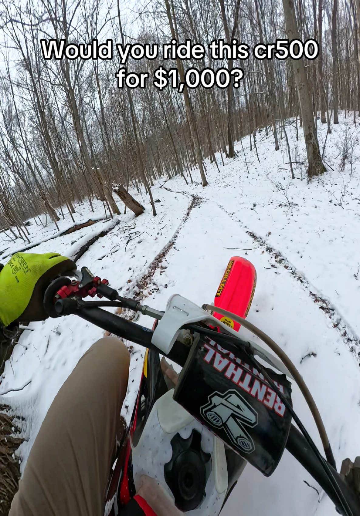 Wisconsin needs to make up its mind with this weather 😩 #honda #cr500 #dirtbike 